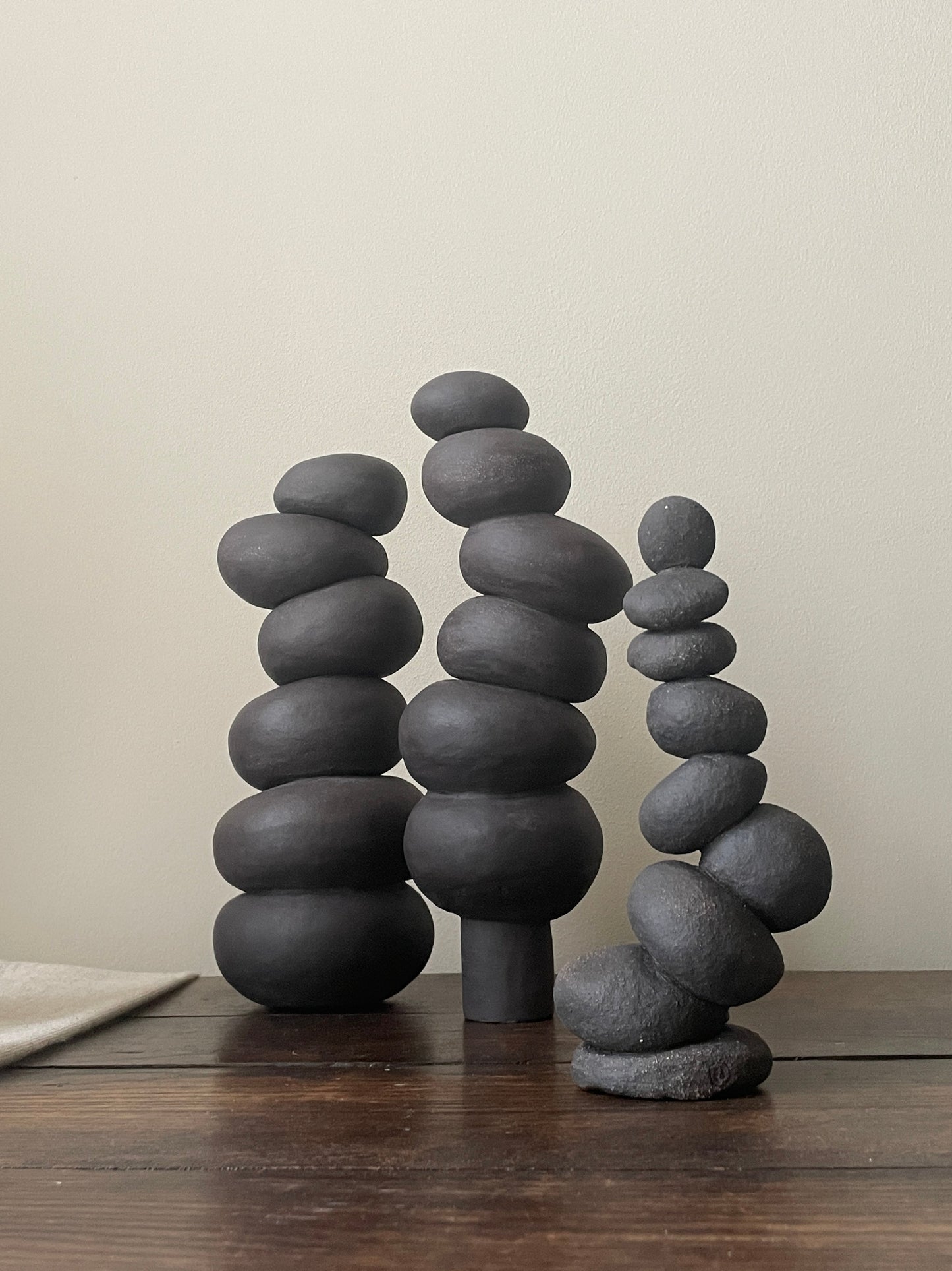 Modder Stacked Miracles by Francoise Jeffrey Sculptures