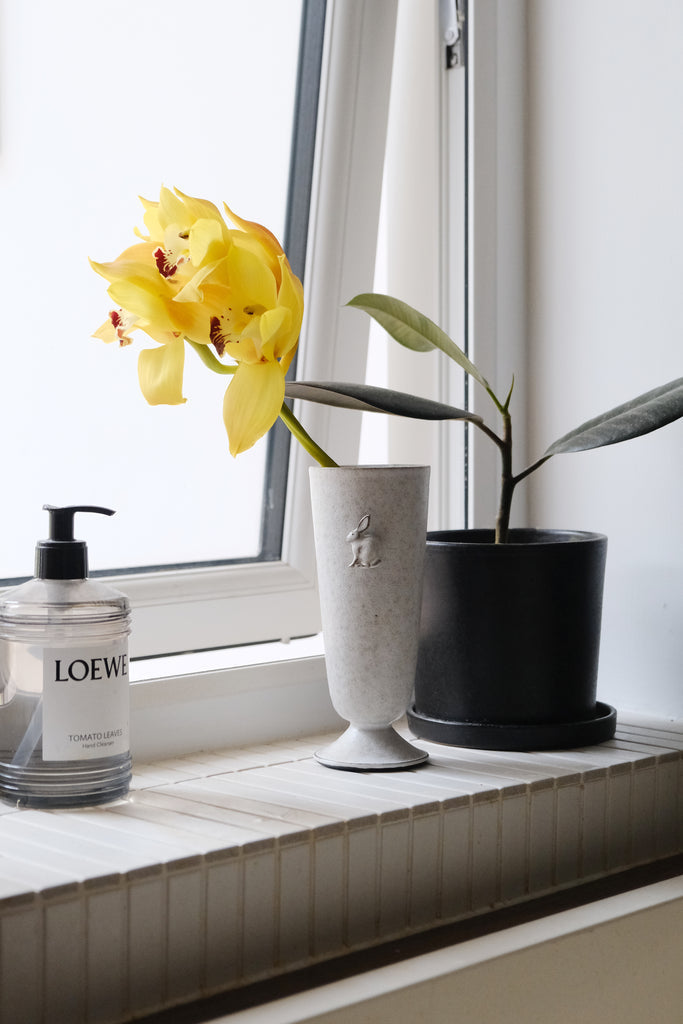 Moonrise Hopping Hare Narrow Vessel Vases