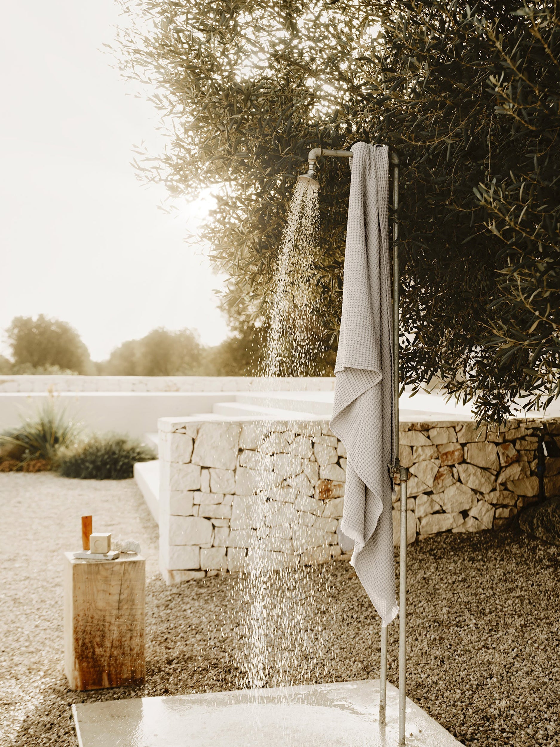 Ninho Bath Towel in Mastice by Society Limonta