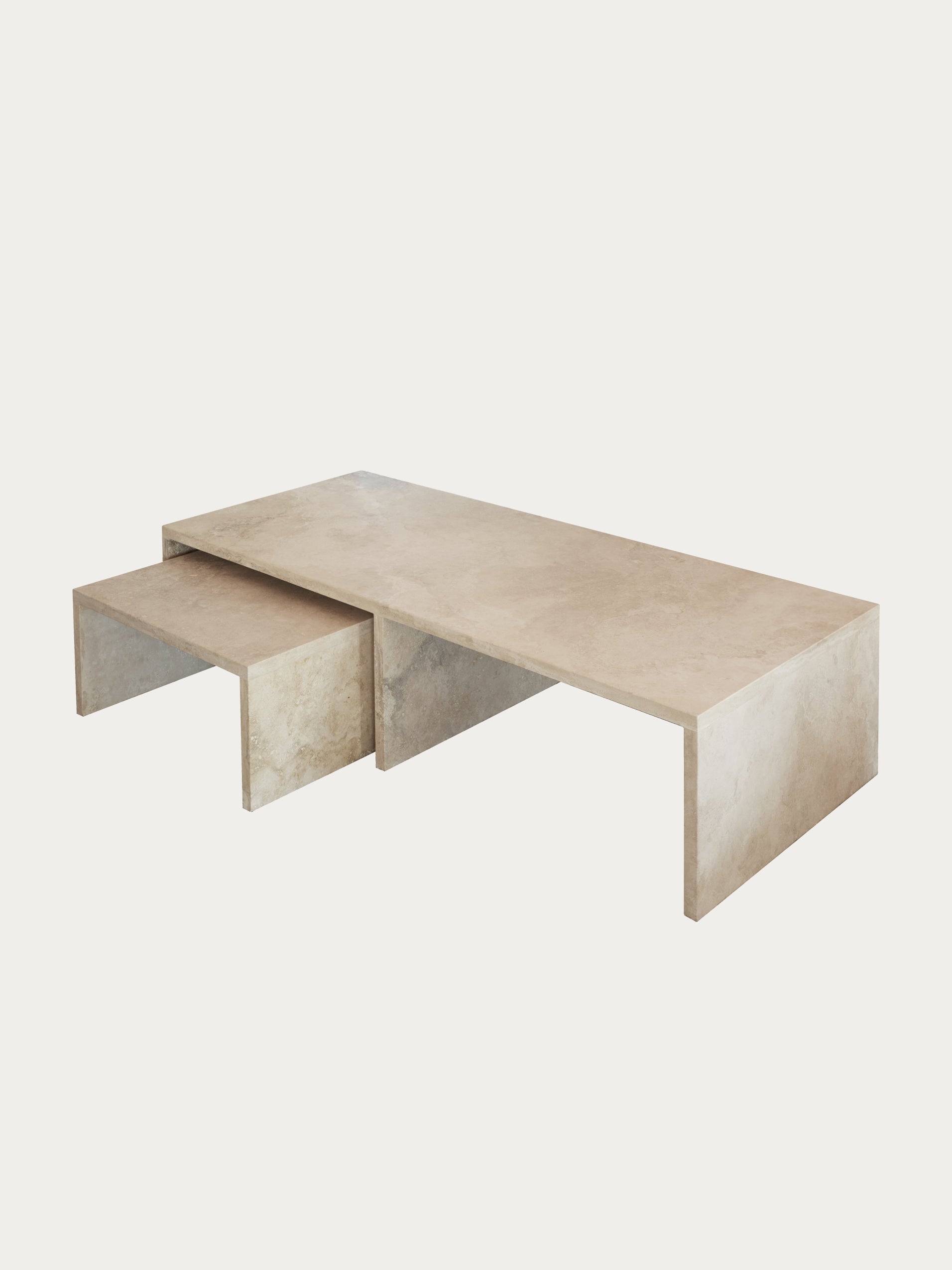 No.106 Travertine Coffee Table Set Coffee Tables