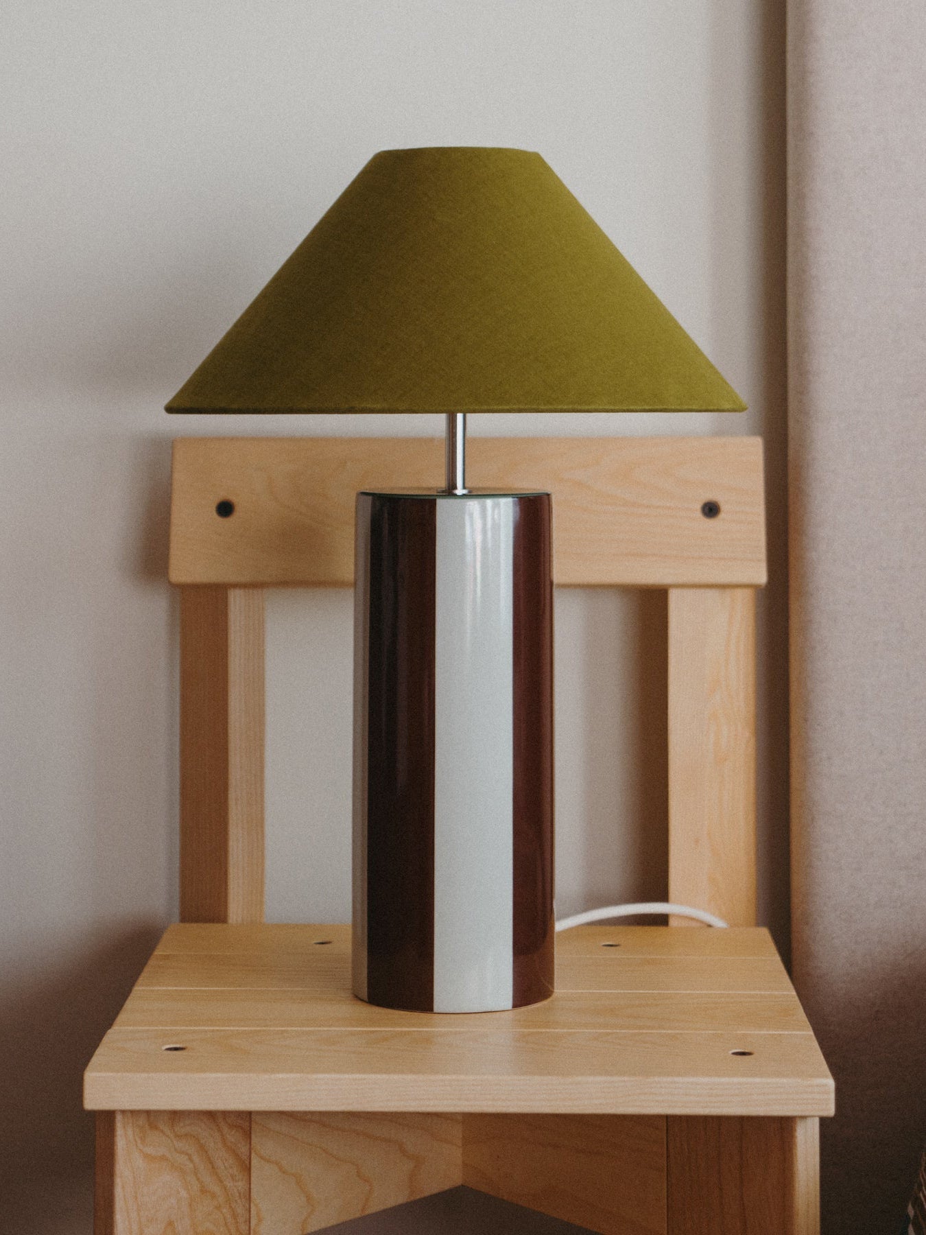 Ombrellina Table Lamp in Chicory Coffee & Golden Olive Table Lamps