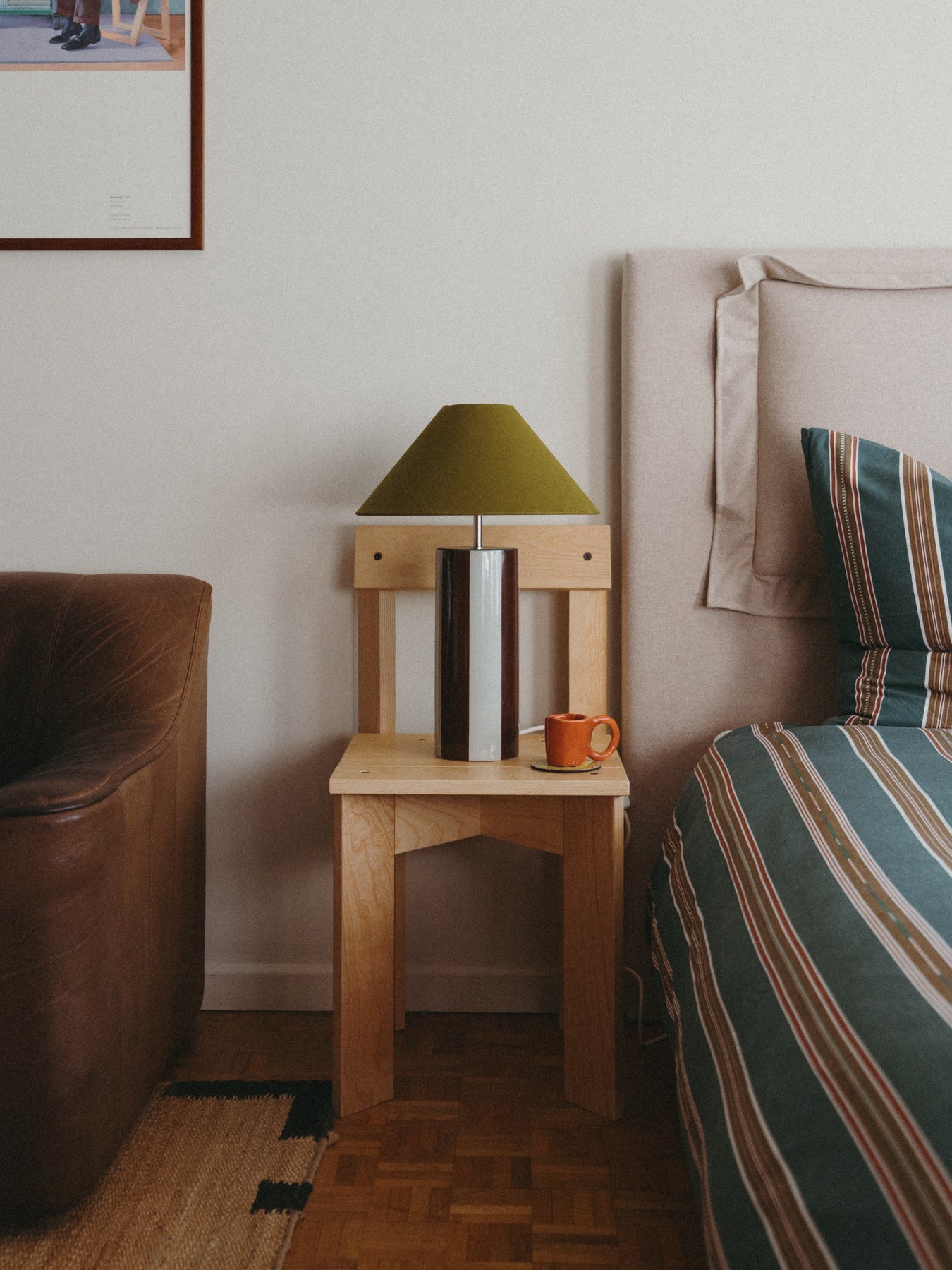 Ombrellina Table Lamp in Chicory Coffee & Golden Olive Table Lamps