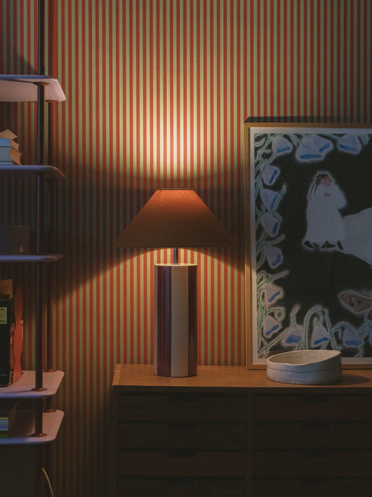 Ombrellina Table Lamp in Oxblood & Cognac Table Lamps