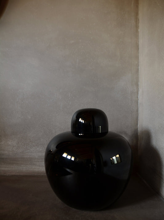 Opaque Black Vase in Murano Glass by Tobia Scarpa, 1985 Vases