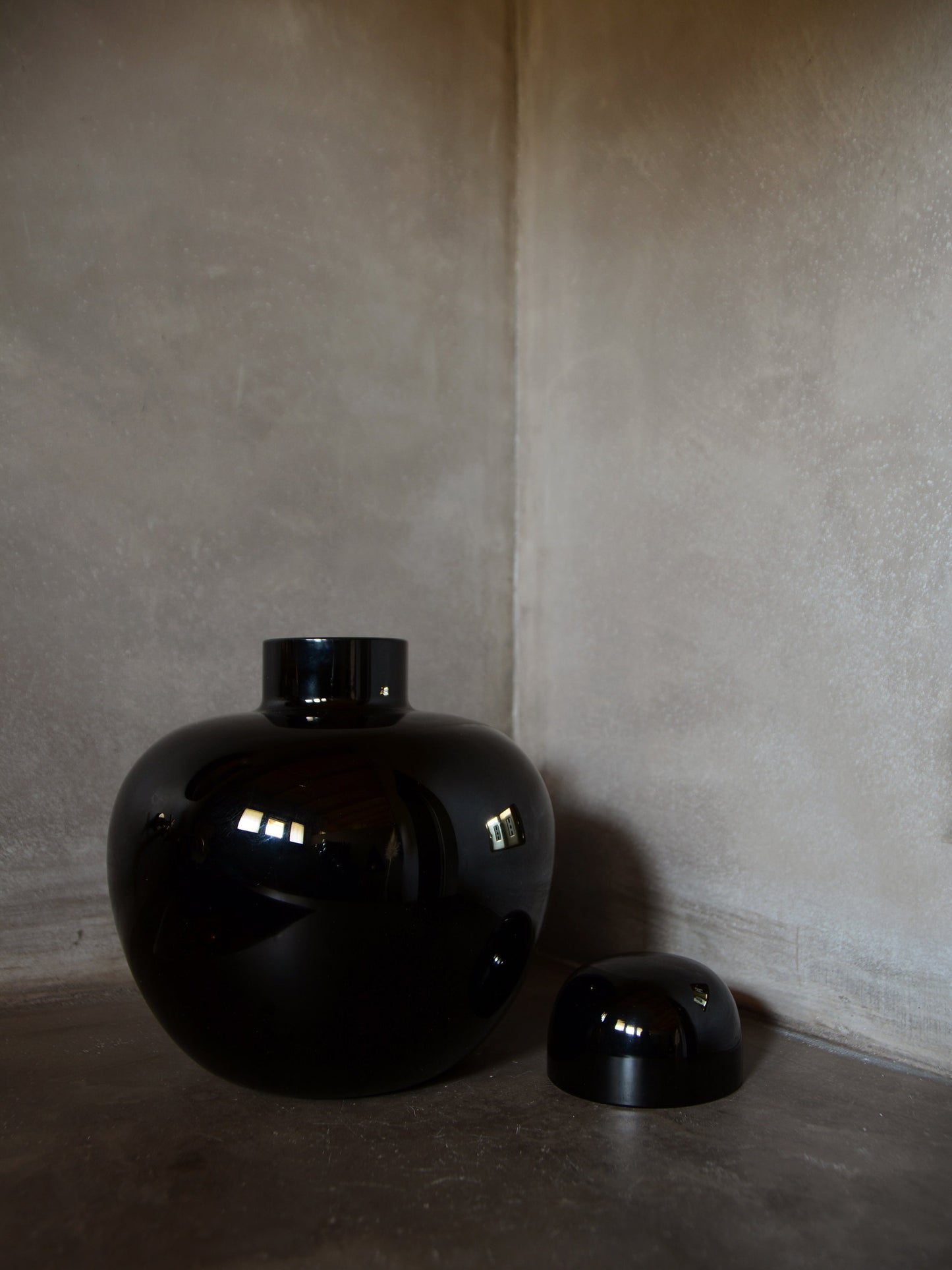 Opaque Black Vase in Murano Glass by Tobia Scarpa, 1985 Vases