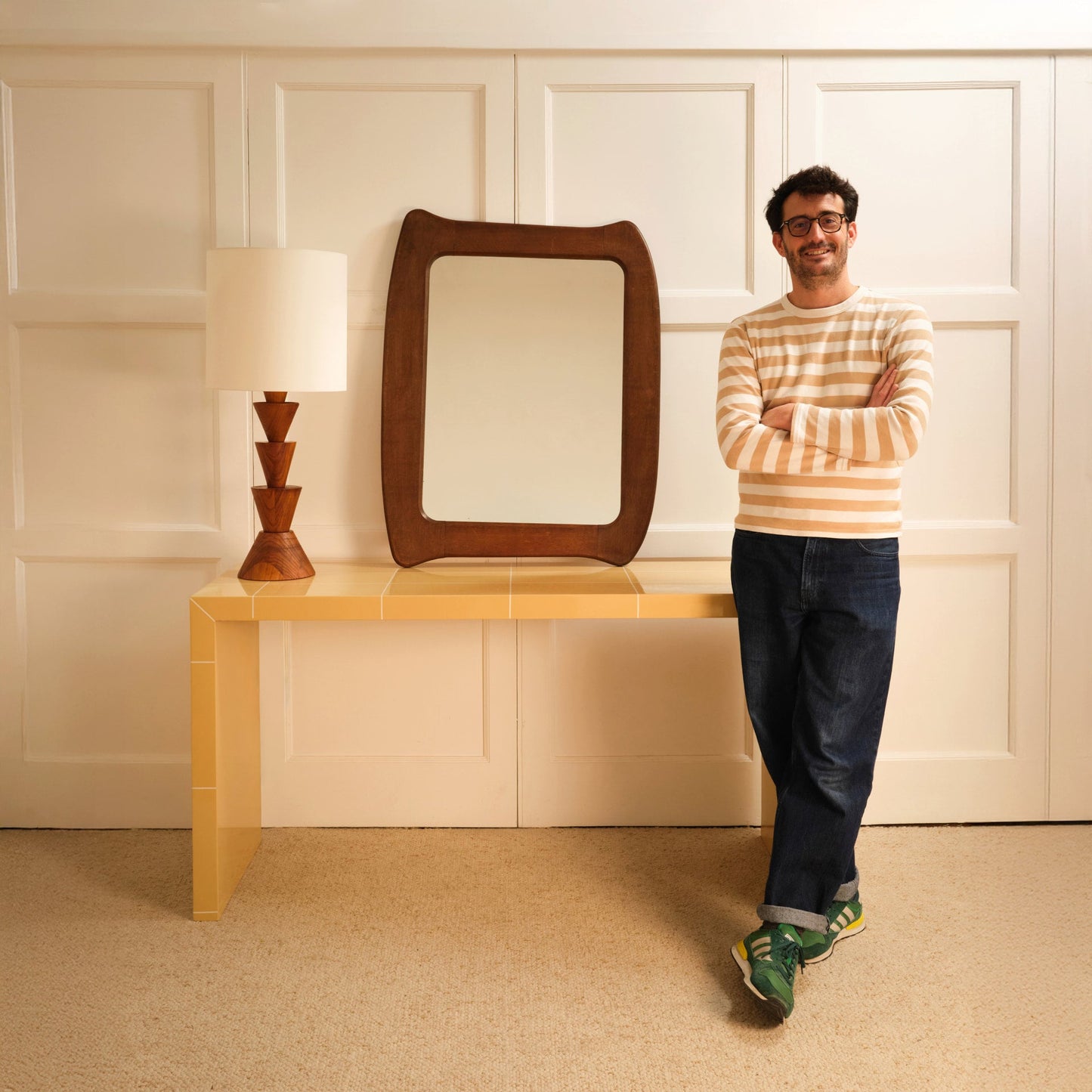 Organic Wooden Mirror - France, 1960s Mirrors