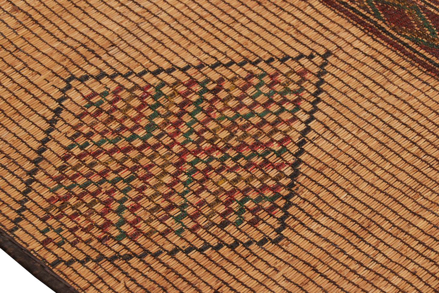 Oversized Vintage Tuareg Mat with Stripes Geometric Patterns from Rug & Kilim Rugs
