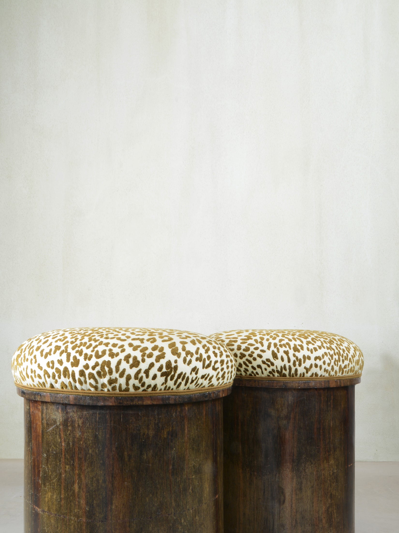 Pair of Animalier Wood Stools, 1930s Stools
