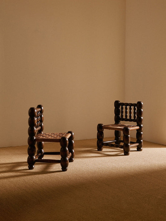 Pair of Armless Chairs by Charles Dudouyt, France, Circa 1960 Chairs