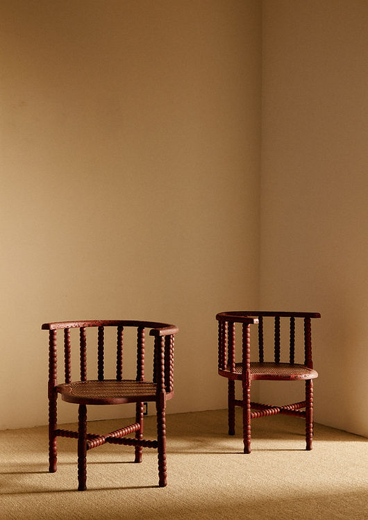 Pair of "Bobbin" Armchairs, England, Early 20th Century Chairs