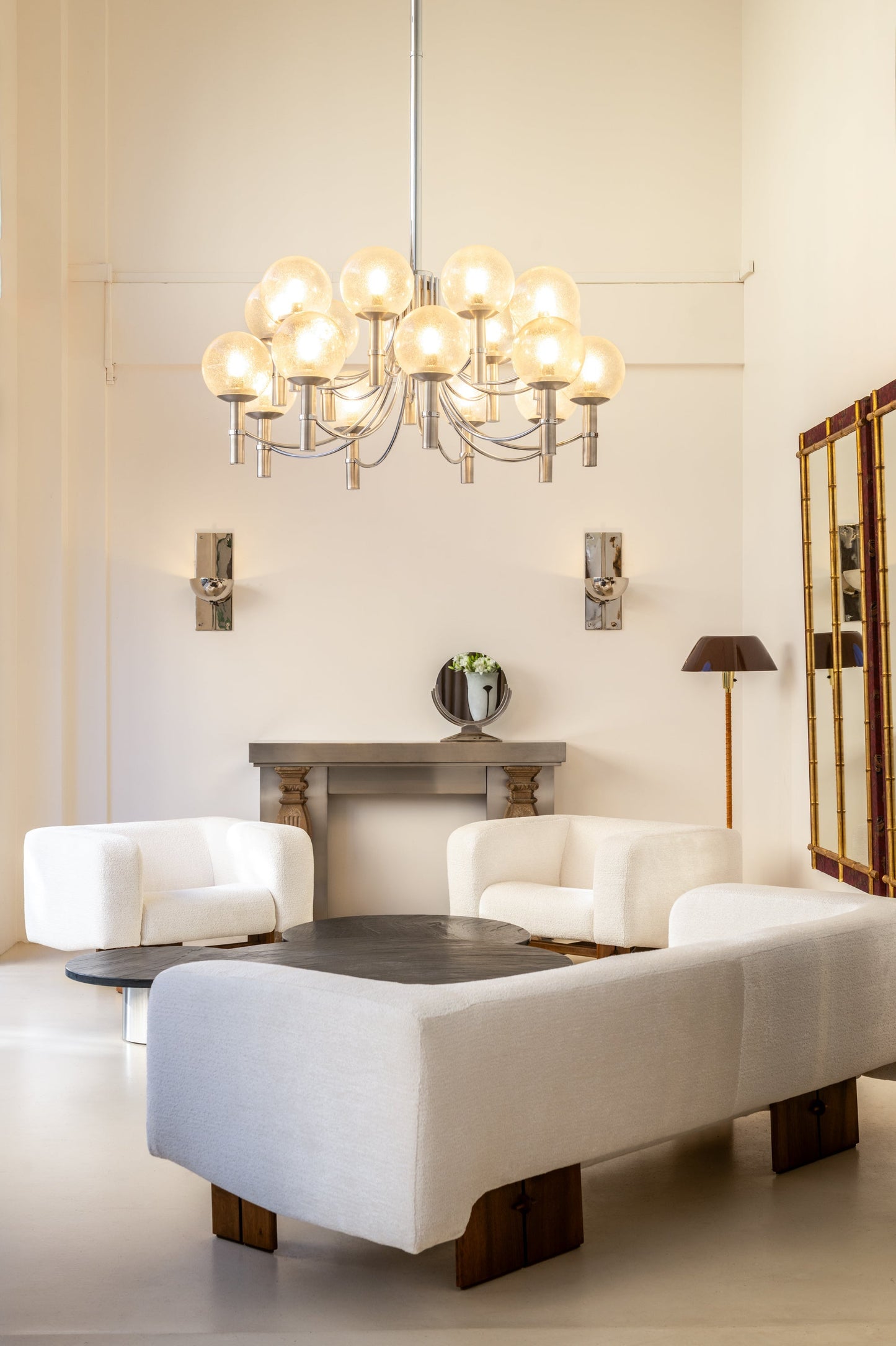 Pair of Brutalist Italian Armchairs in Walnut and Chenille Velvet, 1960s Chairs