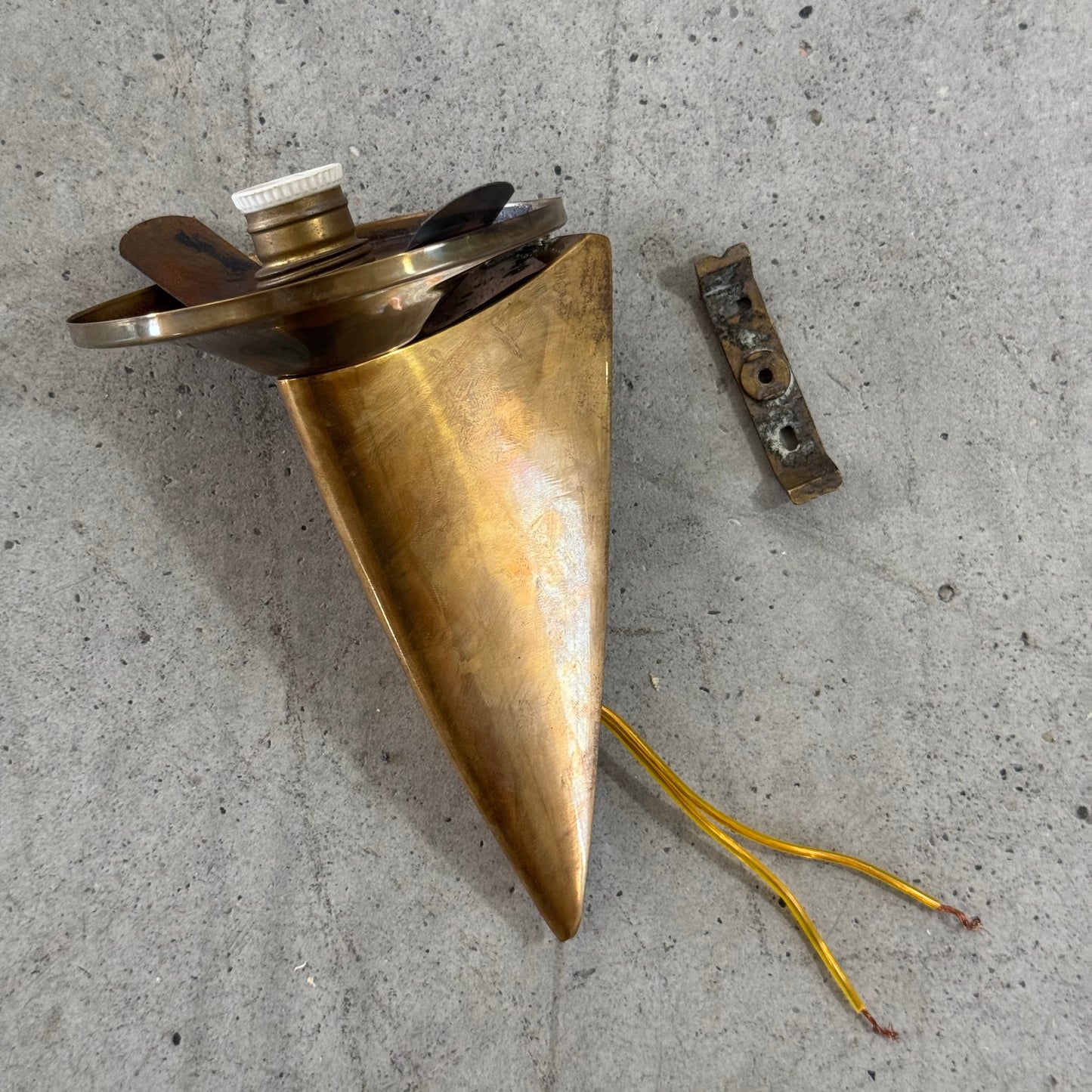 Pair of "Lancia" Wall Sconces in Brass and Opaline Glass by Stilux Milano, 1960s Sconces