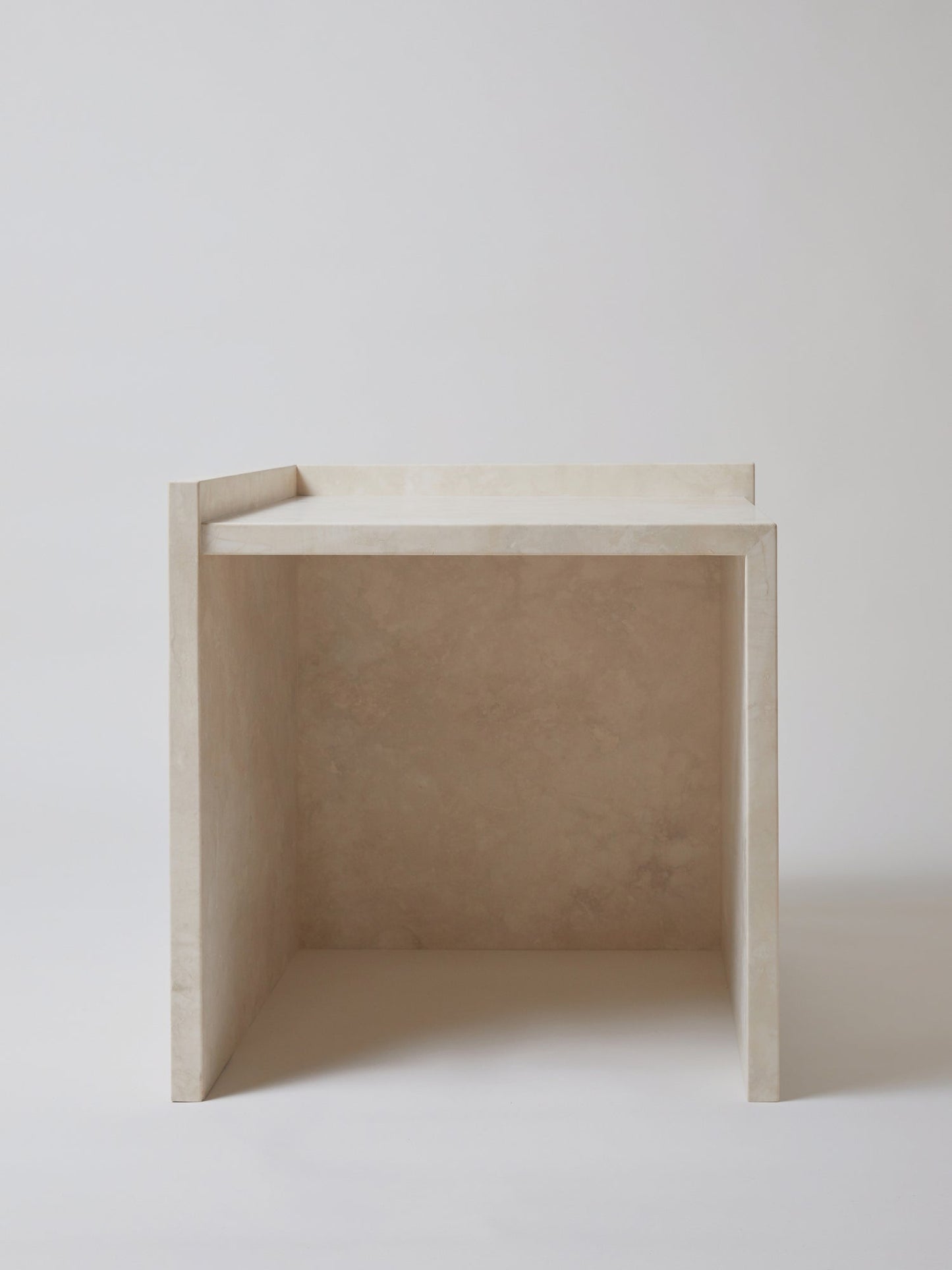 Pair of No.112 Travertine Side Tables End Tables