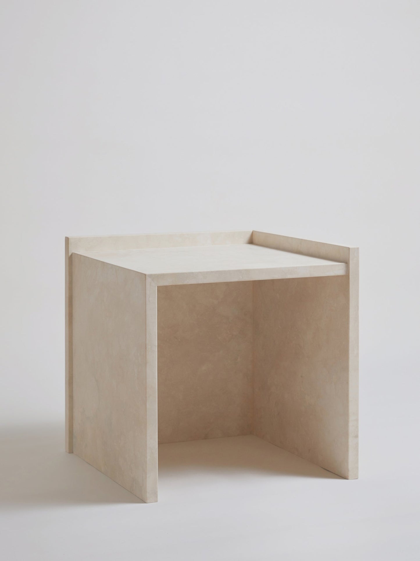 Pair of No.112 Travertine Side Tables End Tables