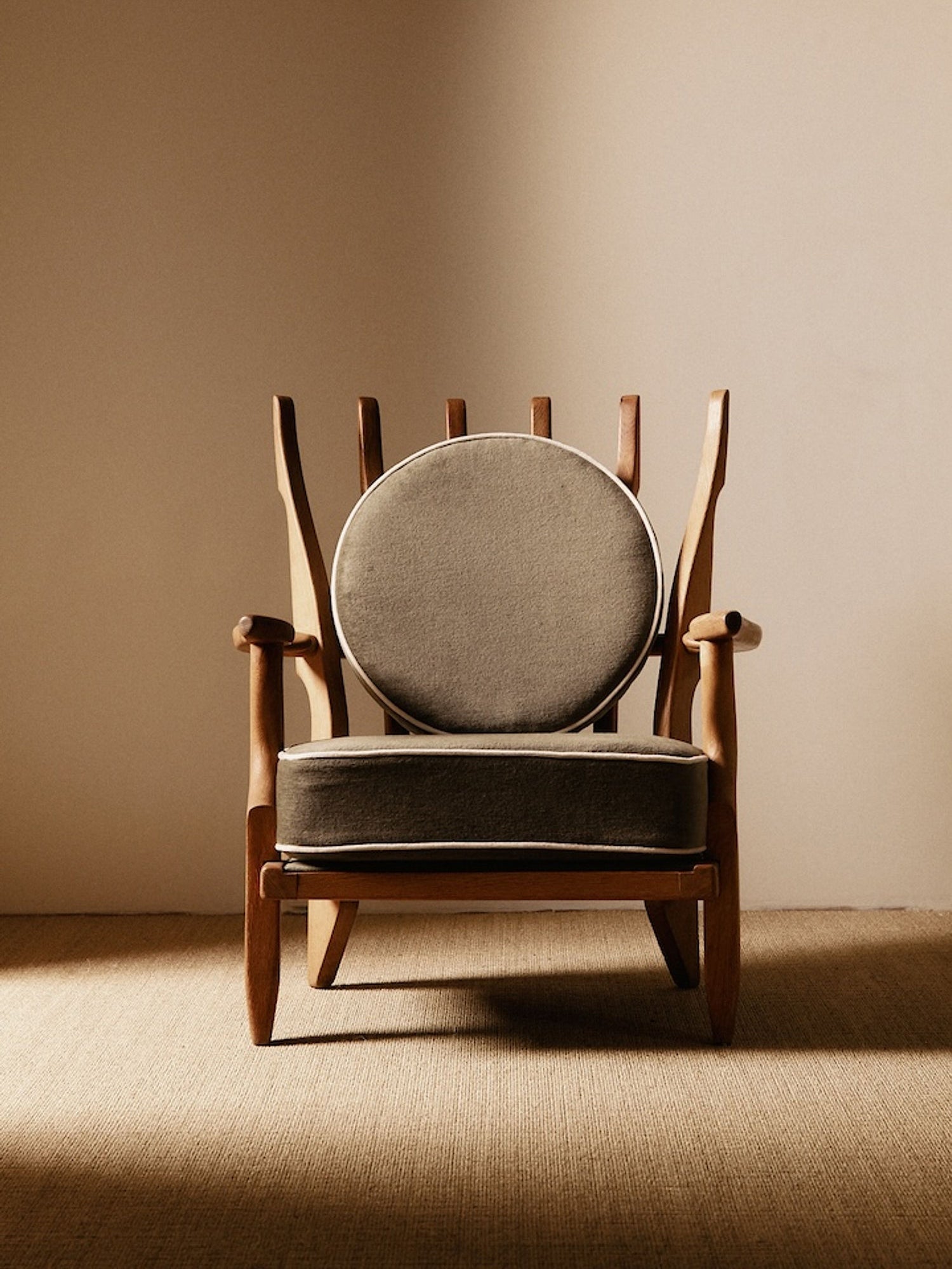 Pair of Petit Repos Armchairs by Guillerme Chambron, France, Circa 1950 Chairs