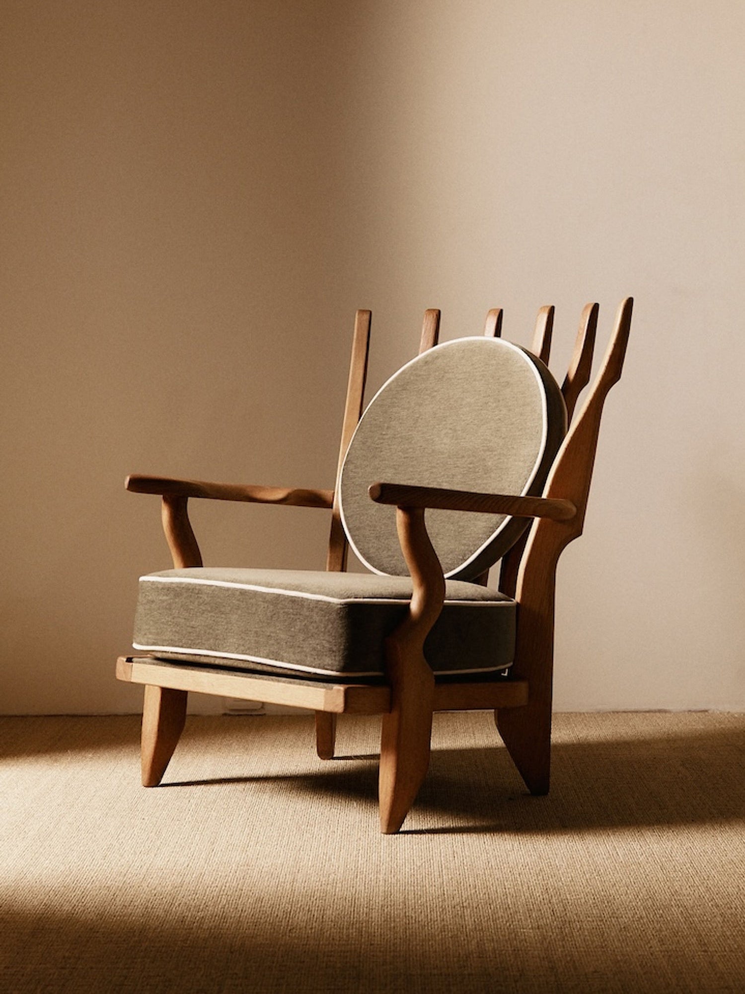Pair of Petit Repos Armchairs by Guillerme Chambron, France, Circa 1950 Chairs