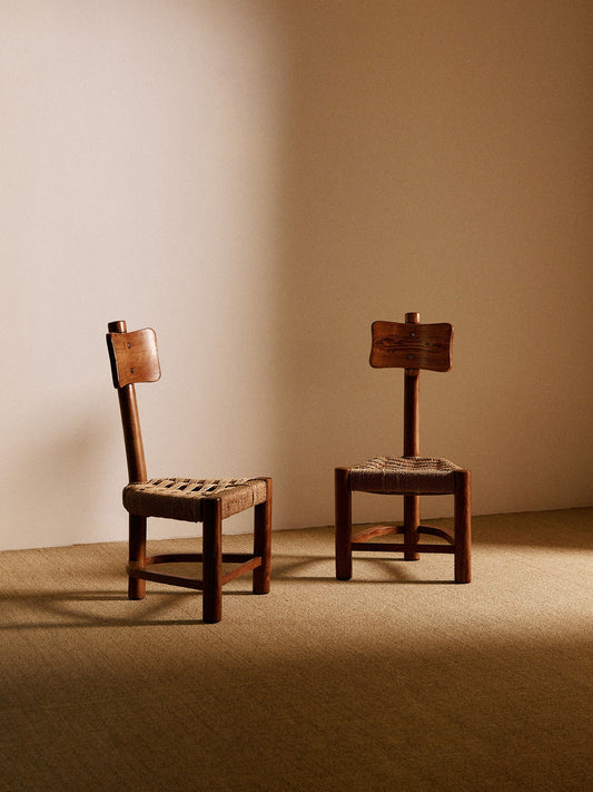 Pair of Tripod Chairs by Maurizio Tempestini, Italy, Circa 1950 Dining Chairs