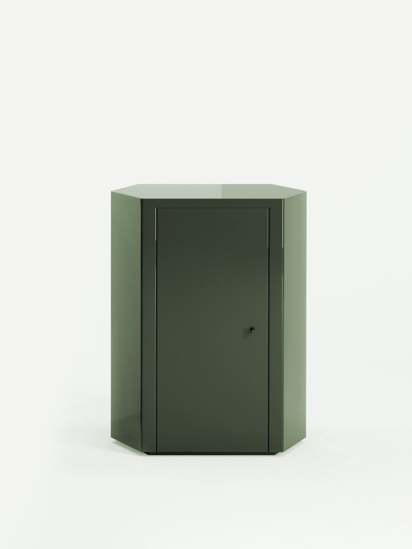 Park Lacquer Nightstand in Forest Green Left by Lemon Furniture