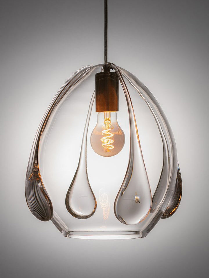 Glass Drops Clear Pendant Light - Medium by Georgiev Kiril Pendant Lights
