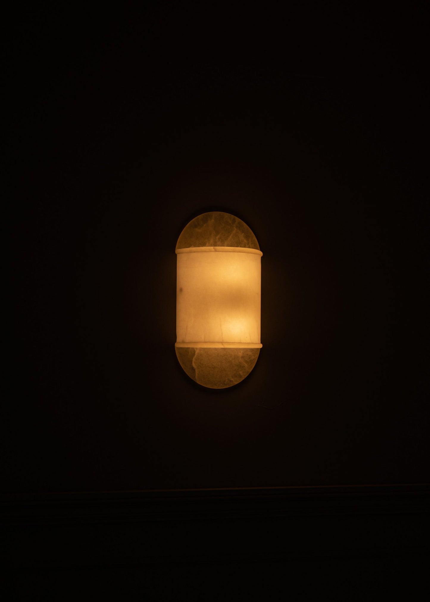 Pilolo Wall Light in White Alabaster by Simone & Marcel Sconces