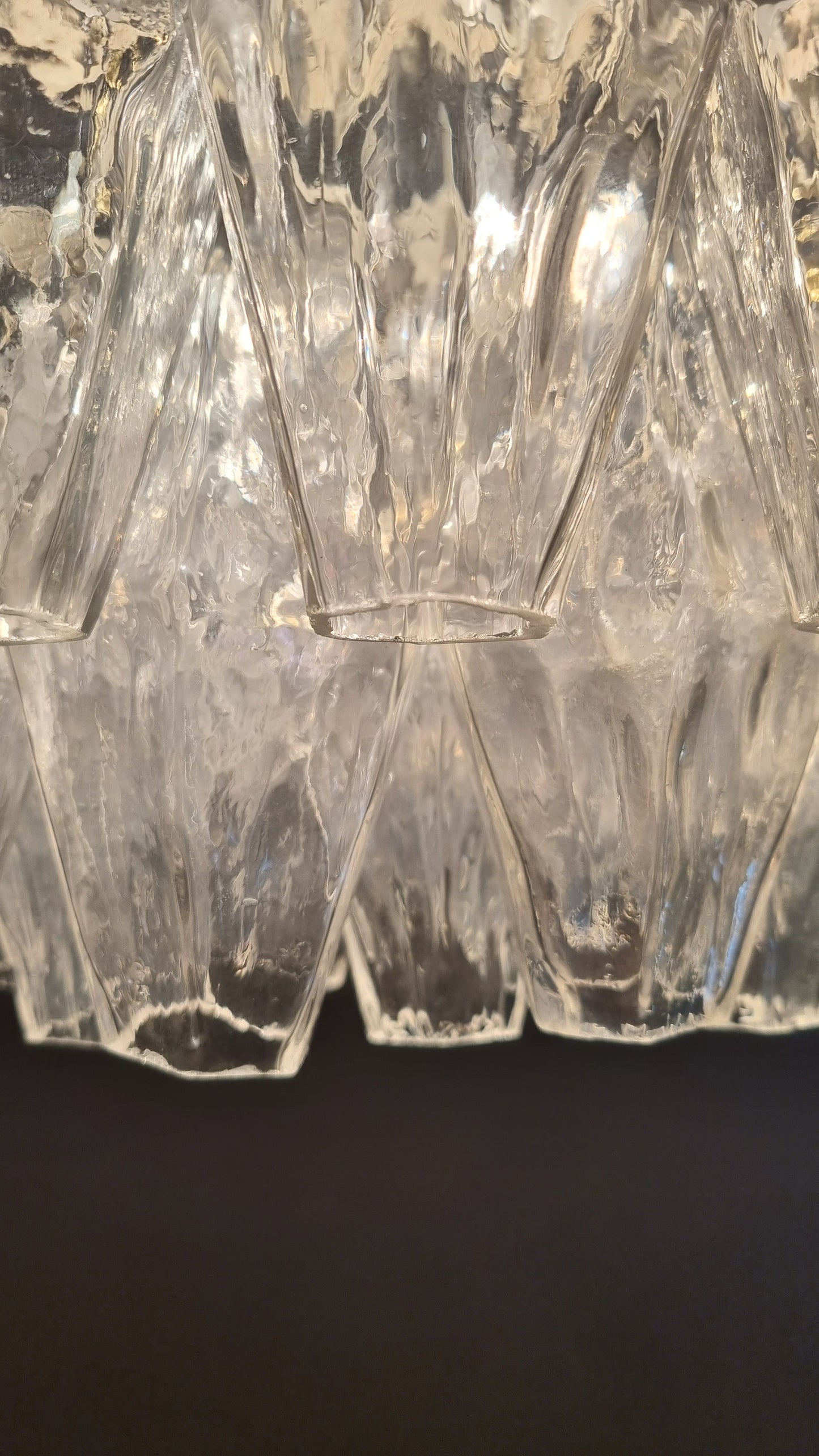 Poliedri Ceiling Lamp Designed by Carlo Scarpa for Venini, 1958 Flush Mounts