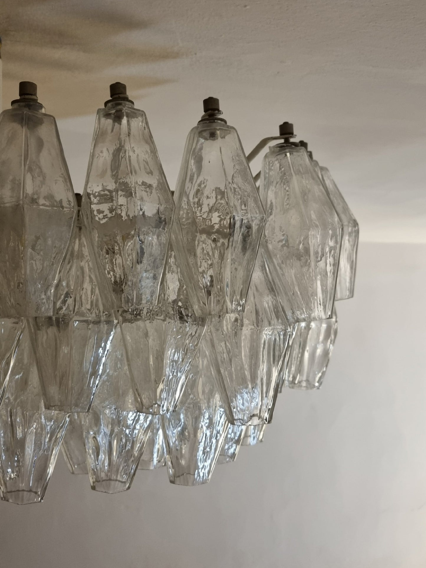 Poliedri Ceiling Lamp Designed by Carlo Scarpa for Venini, 1958 Flush Mounts