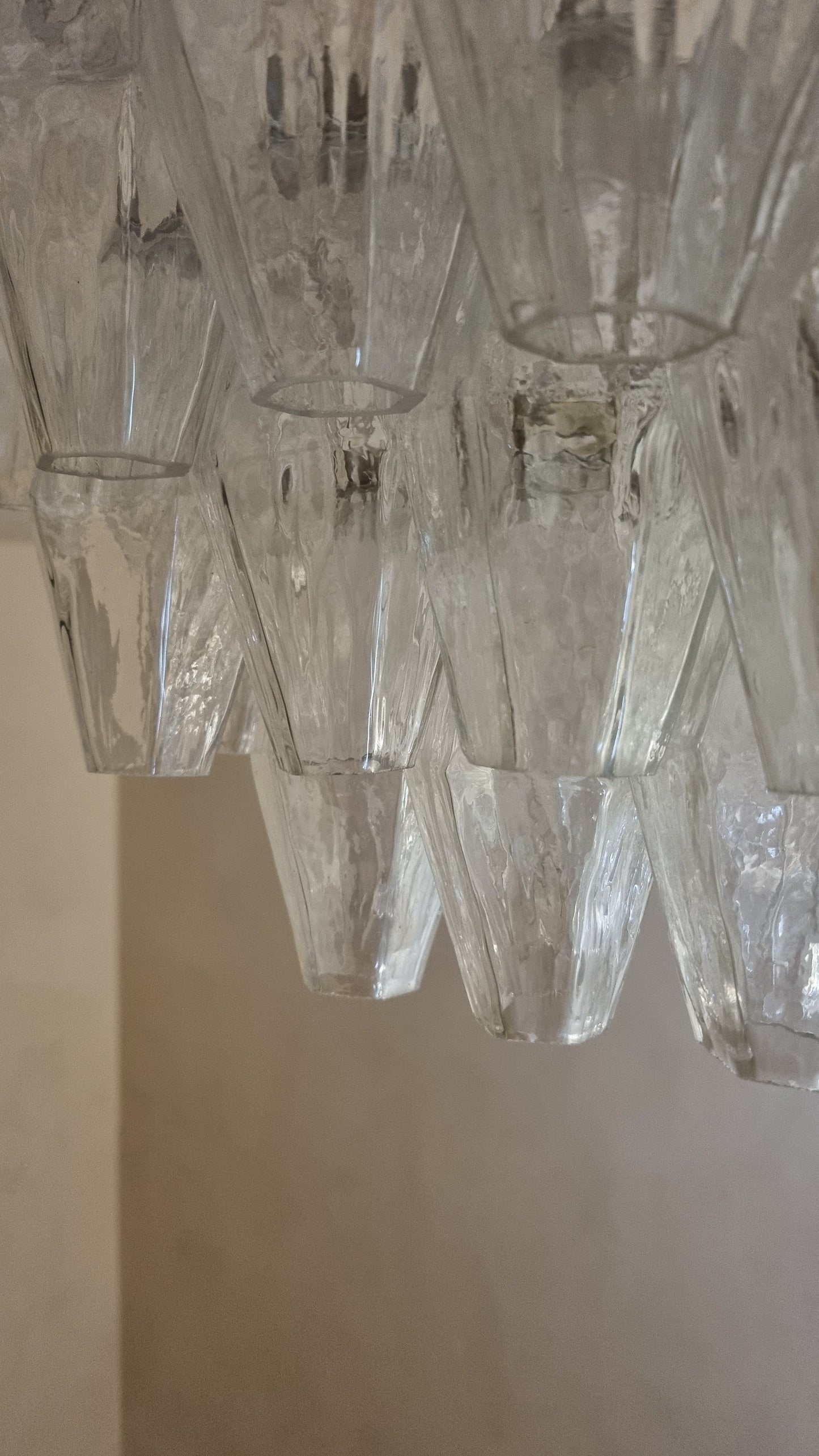 Poliedri Ceiling Lamp Designed by Carlo Scarpa for Venini, 1958 Flush Mounts