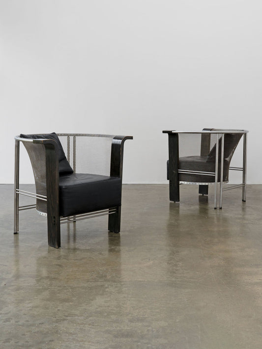 Postmodern Steel and Bentwood Armchair by Franco Bulfoni, ca. 1990 Chairs
