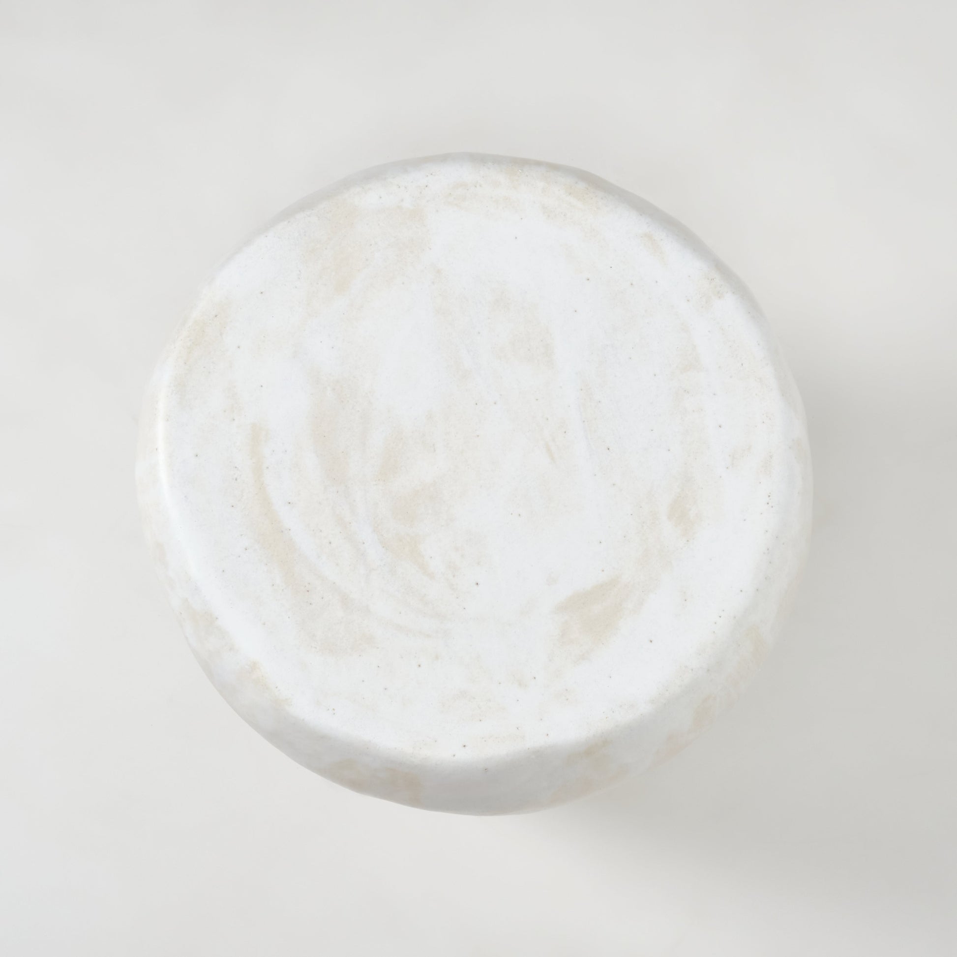 Medium Ceramic Table in Brushed White End Tables