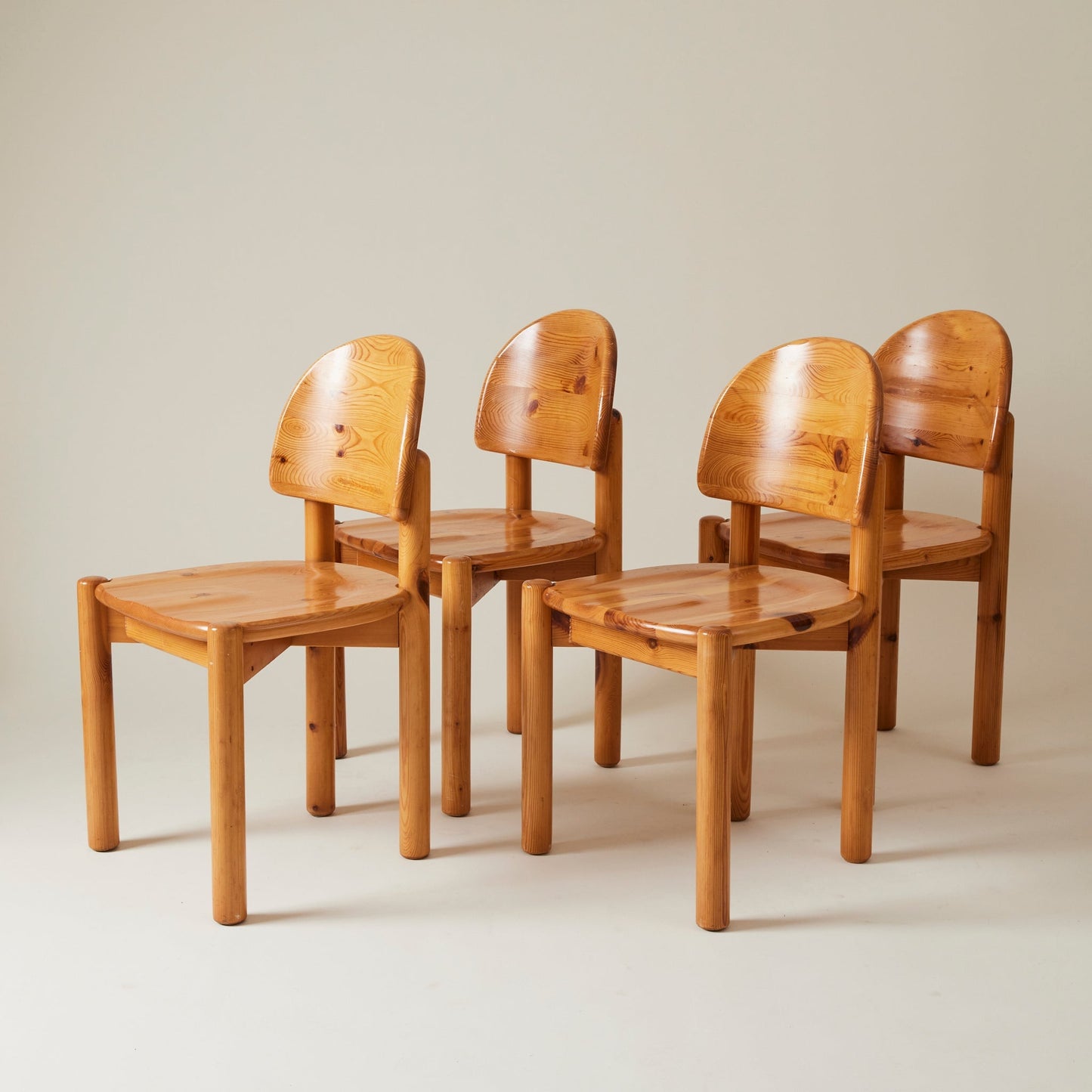 Set of 6 Pine Dining Chairs by Rainer Daumiller, 1960s-1970s Dining Chairs