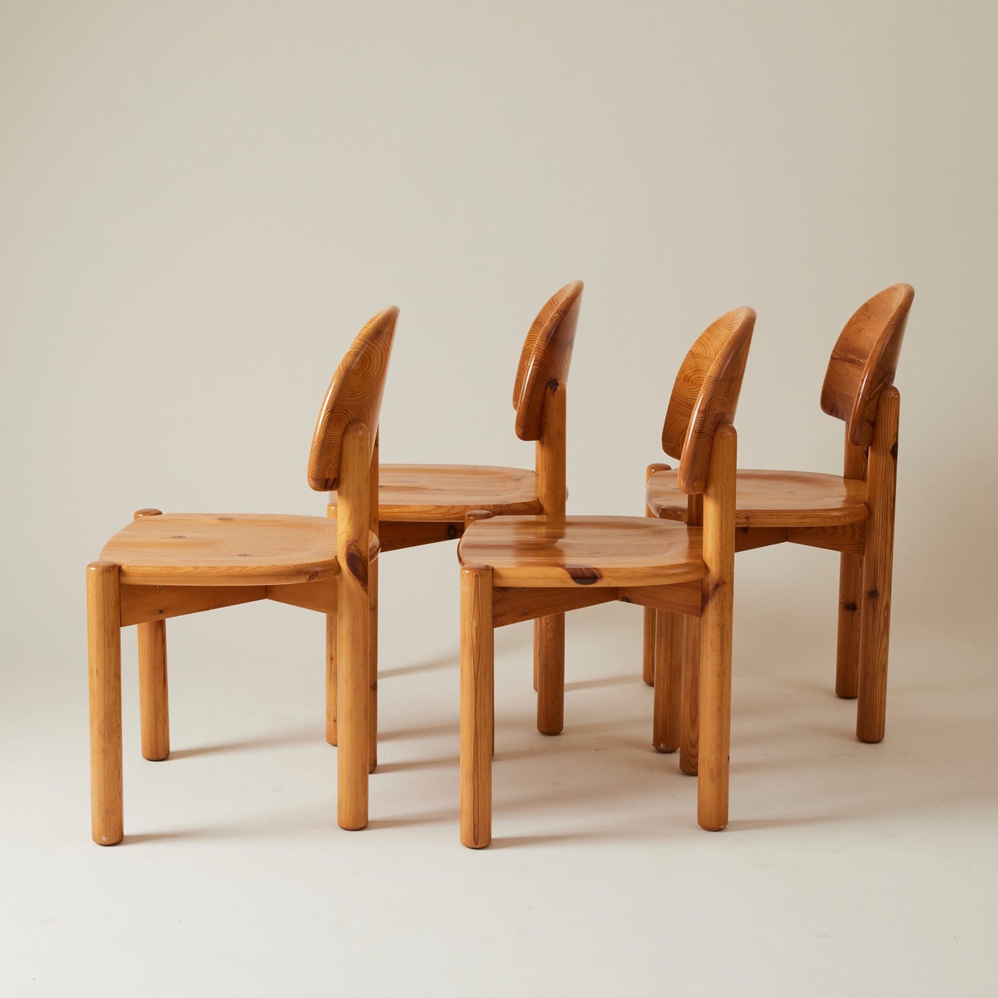 Set of 6 Pine Dining Chairs by Rainer Daumiller, 1960s-1970s Dining Chairs