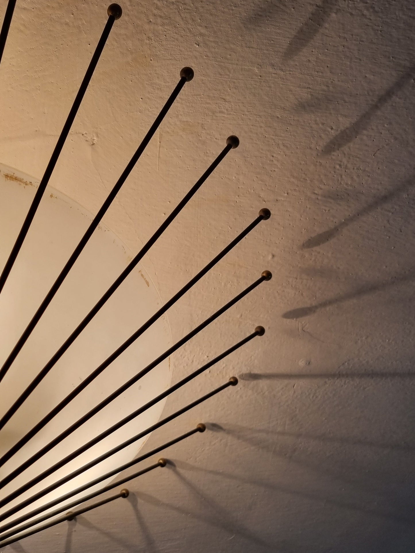 Rare Ceiling Lamp Designed by Angelo Lelii for Arredoluce, 1950s Flush Mounts