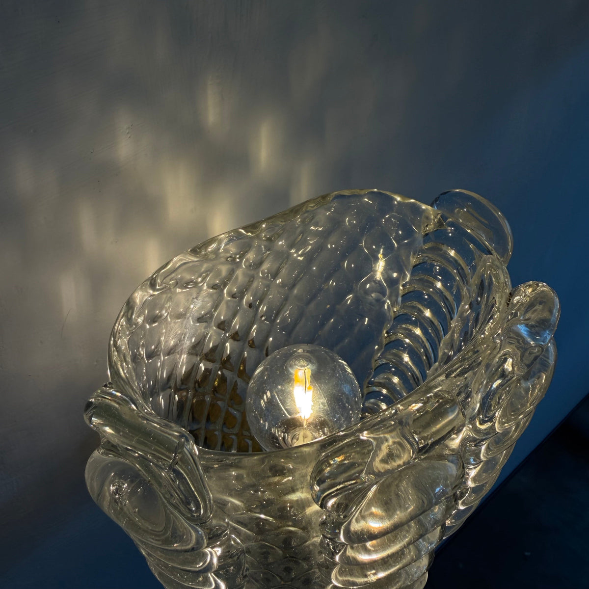 Rare Pair of Ercole Barovier "Spade" Murano Glass Sconces, 1930s Sconces
