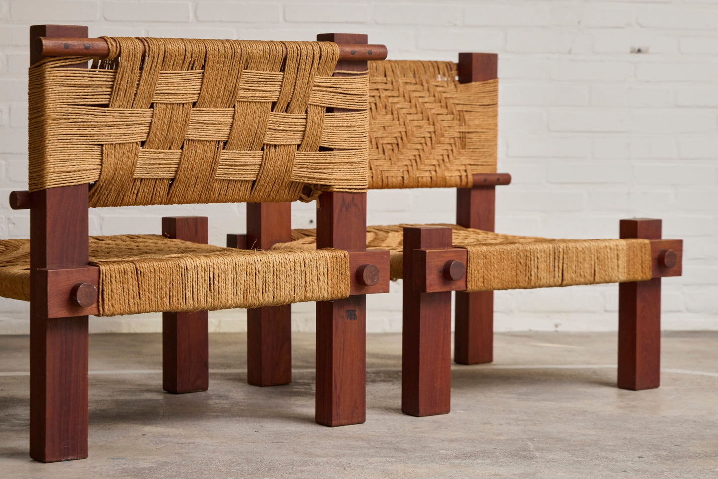 Rare Pair of Lounge Chairs by Mini Boga for Taaru Chairs