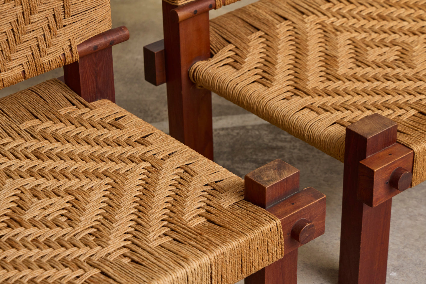 Rare Pair of Lounge Chairs by Mini Boga for Taaru Chairs