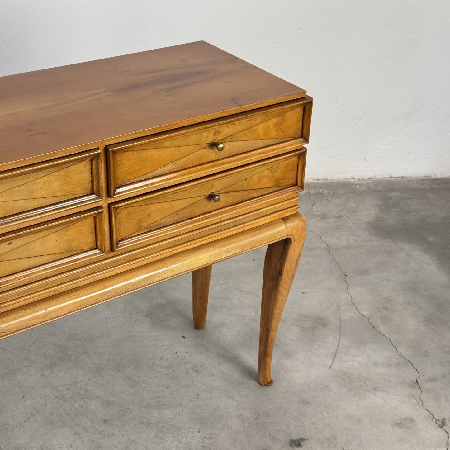 Rare Sculptural Diamond-Front Sideboard by Osvaldo Borsani for ABV, Italy, 1950s Sideboards