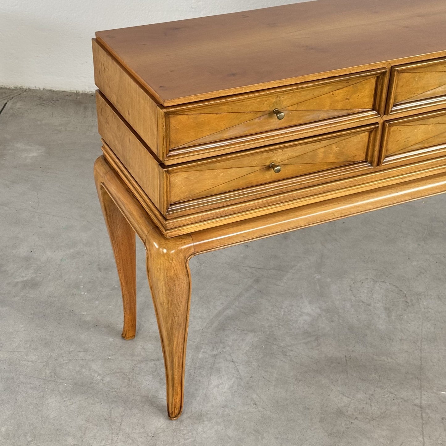 Rare Sculptural Diamond-Front Sideboard by Osvaldo Borsani for ABV, Italy, 1950s Sideboards