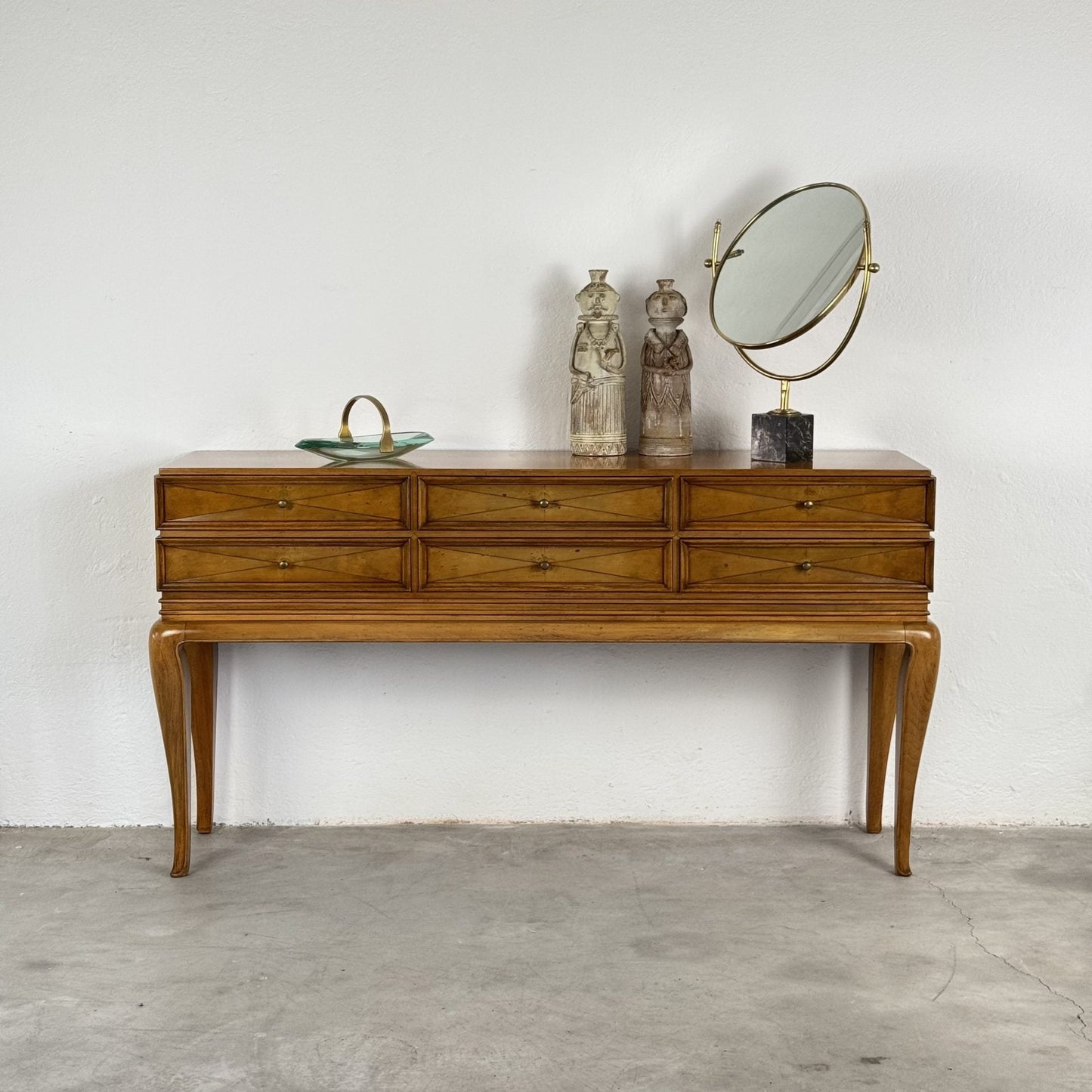 Rare Sculptural Diamond-Front Sideboard by Osvaldo Borsani for ABV, Italy, 1950s Sideboards