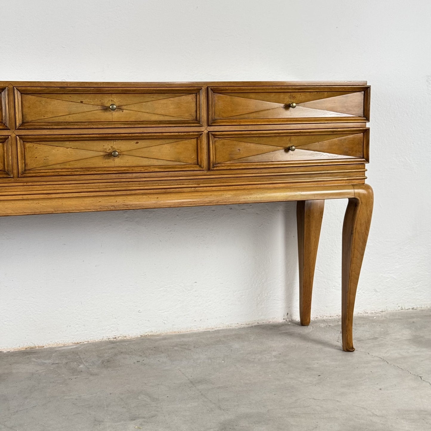 Rare Sculptural Diamond-Front Sideboard by Osvaldo Borsani for ABV, Italy, 1950s Sideboards