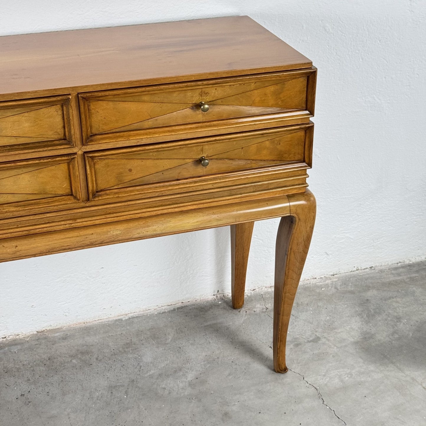 Rare Sculptural Diamond-Front Sideboard by Osvaldo Borsani for ABV, Italy, 1950s Sideboards