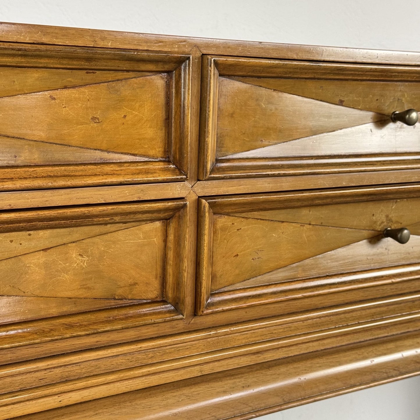 Rare Sculptural Diamond-Front Sideboard by Osvaldo Borsani for ABV, Italy, 1950s Sideboards