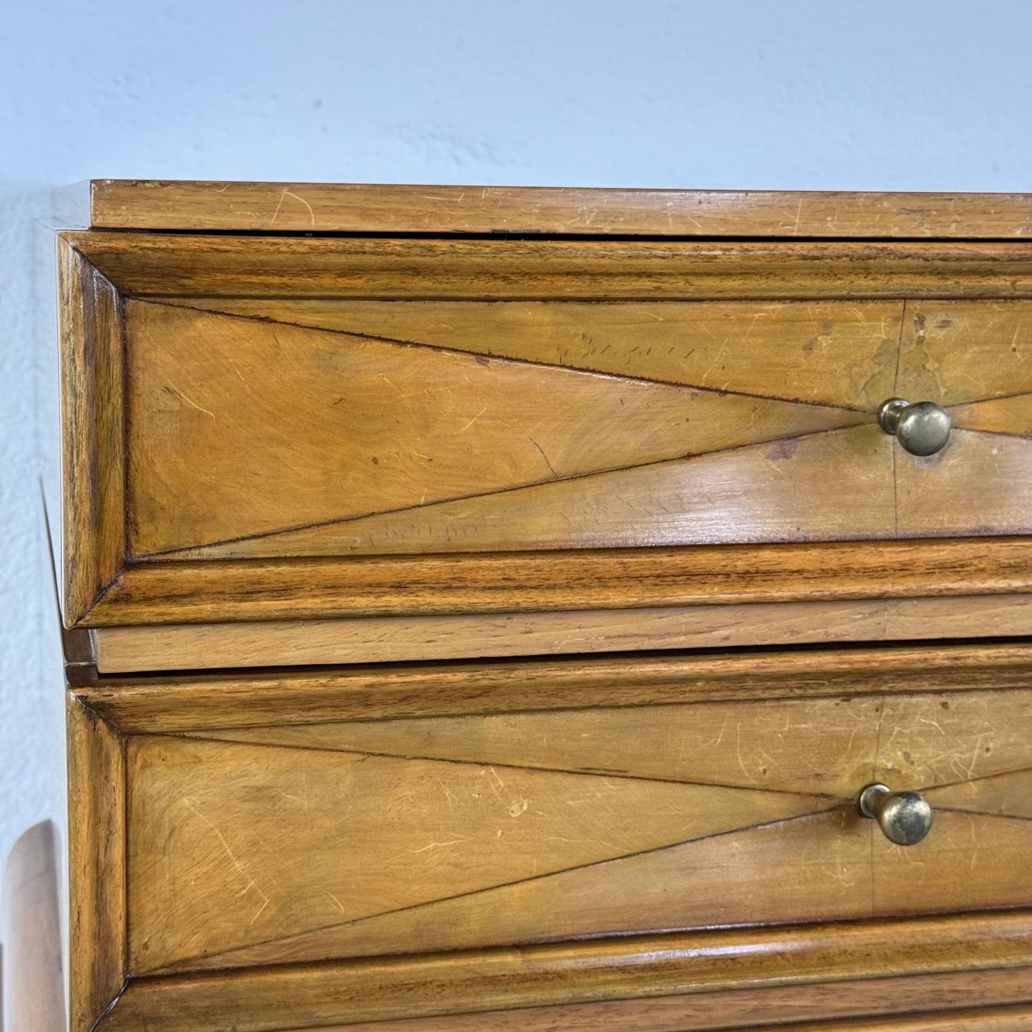 Rare Sculptural Diamond-Front Sideboard by Osvaldo Borsani for ABV, Italy, 1950s Sideboards