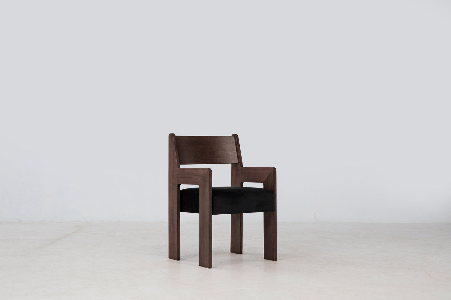 Reka Armchair in Cocoa and Black Velvet by Sun at Six Chairs