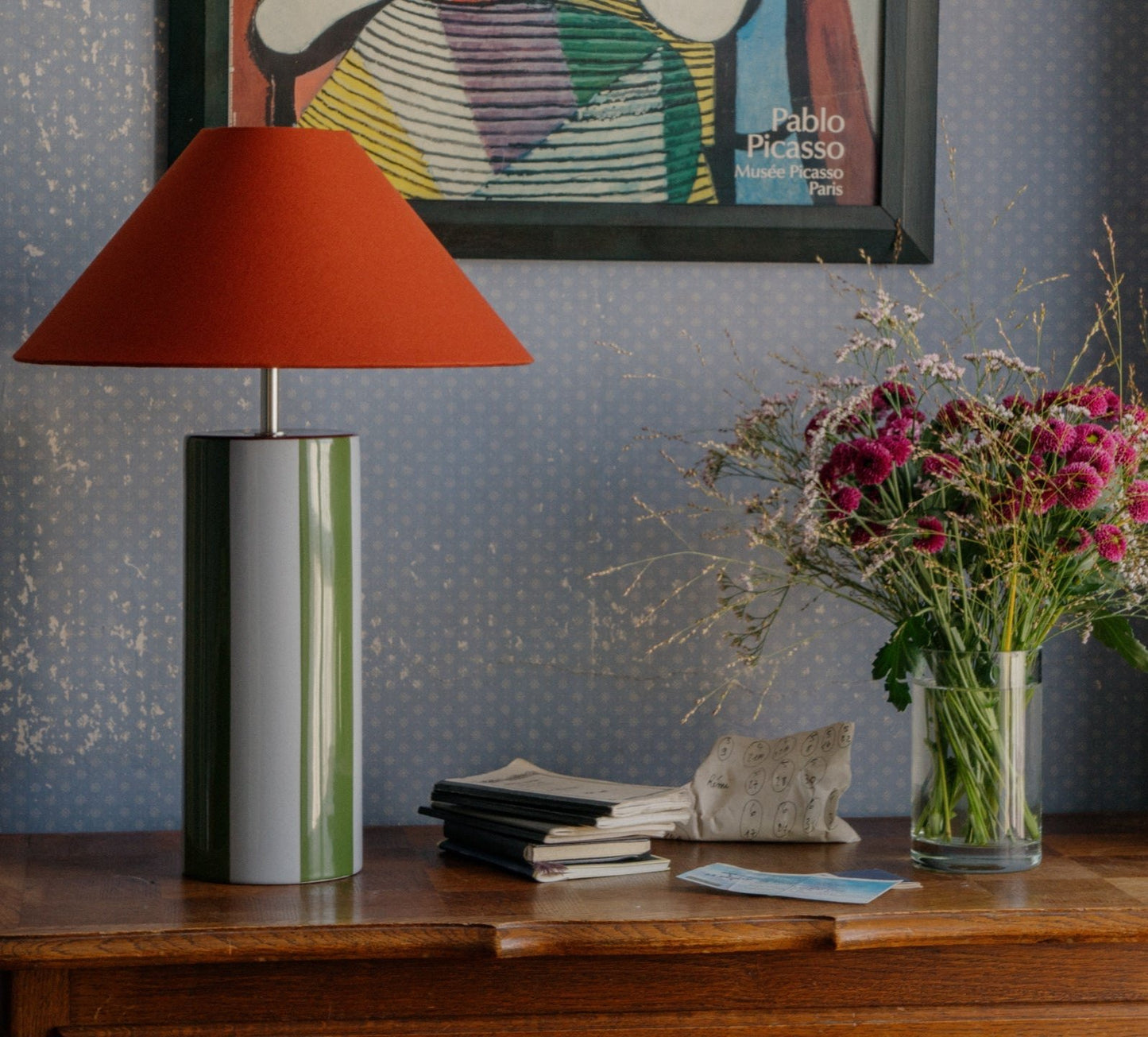 Ombrellina Table Lamp in Olive & Plein Air by Mattina Moderna