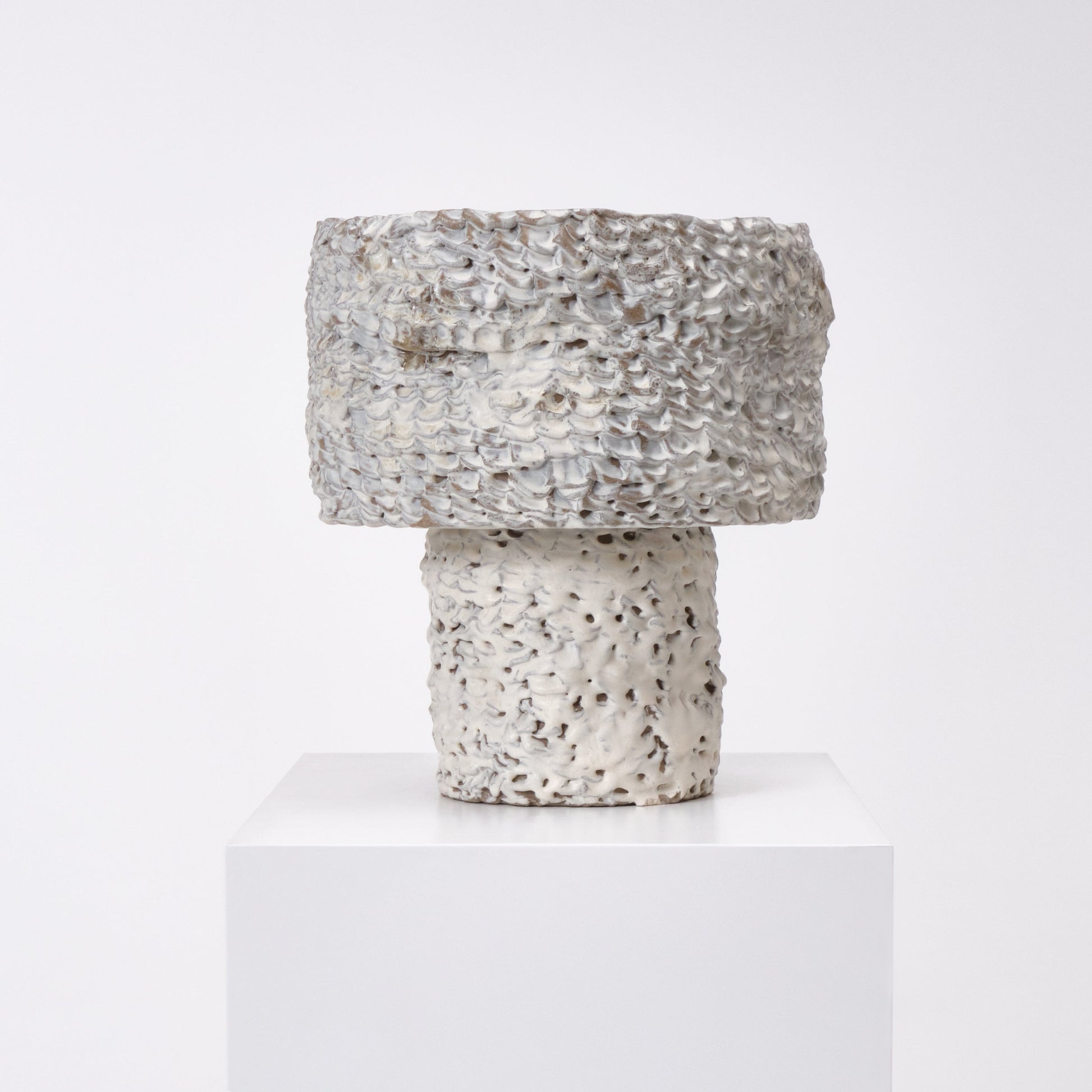 Medium Round Casa Table Light in White Table Lamps