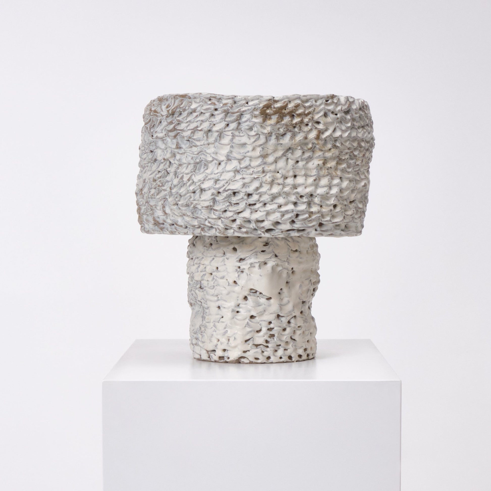 Medium Round Casa Table Light in White Table Lamps