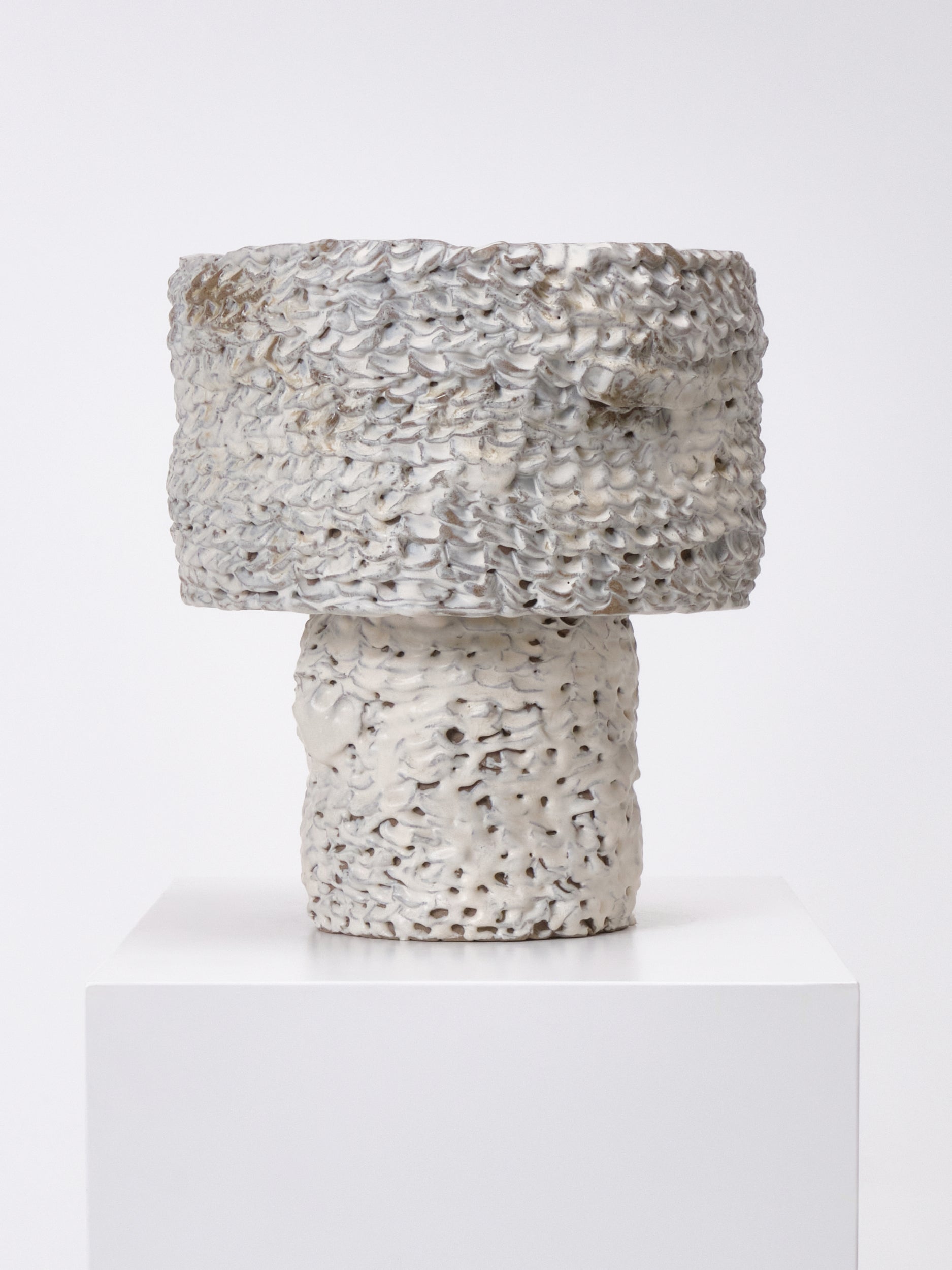 Medium Round Casa Table Light in White Table Lamps