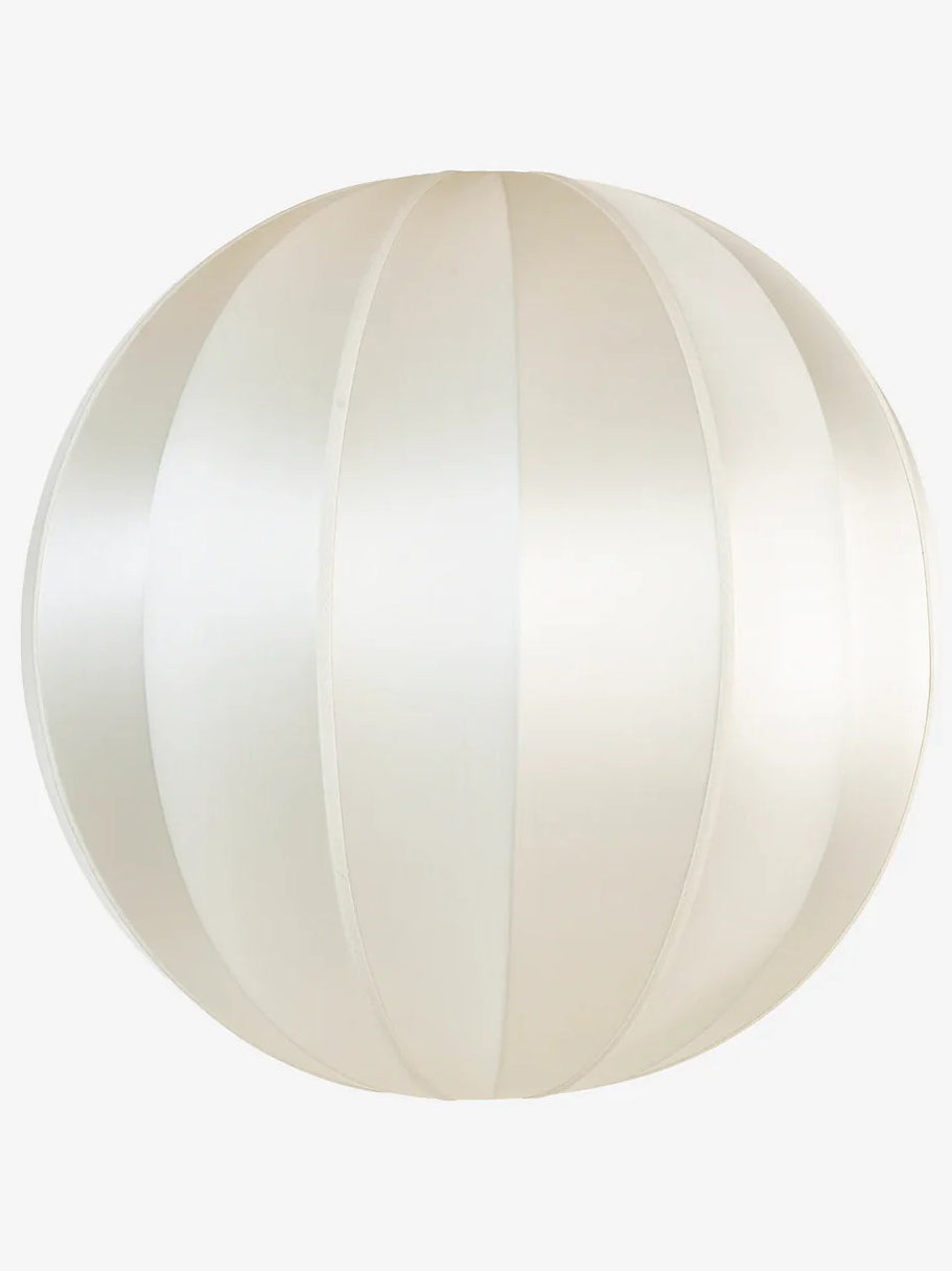 Round Extra Large Lampshade in Off-White Silk Lamp Shades