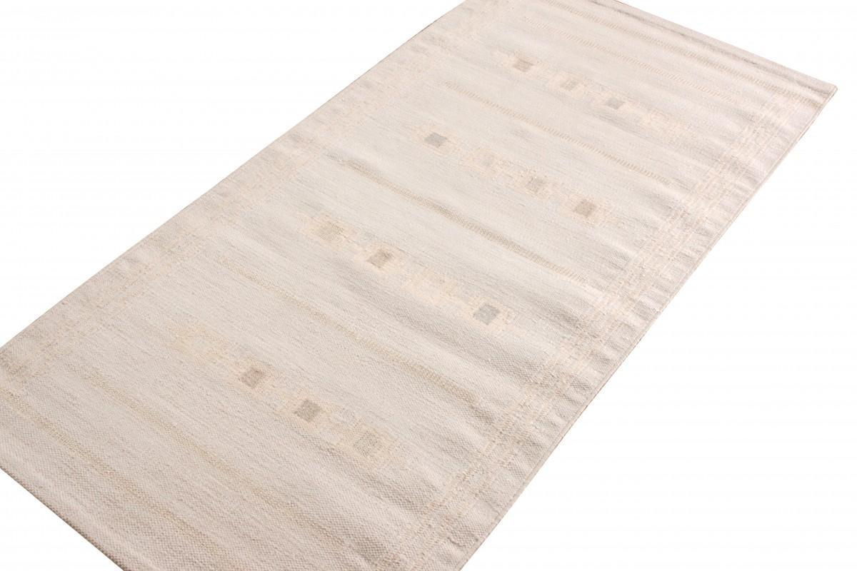 Rug & Kilim's Scandinavian Rug in Beige Brown Geometric pattern Rugs