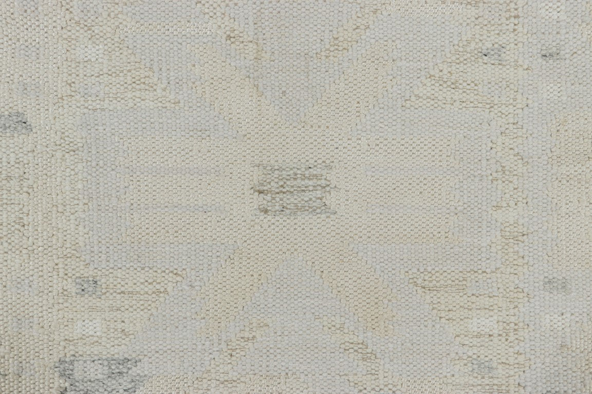 Rug & Kilim's Scandinavian Rug in Cream White and Gray Geometric Patterns Rugs
